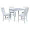 International Concepts Square 36 in x 36 in Dining Table with 4 Chairs, White, 36 W, 36 L, 30 in H, Wood, White K08-3636-C61-4 - alternate 1